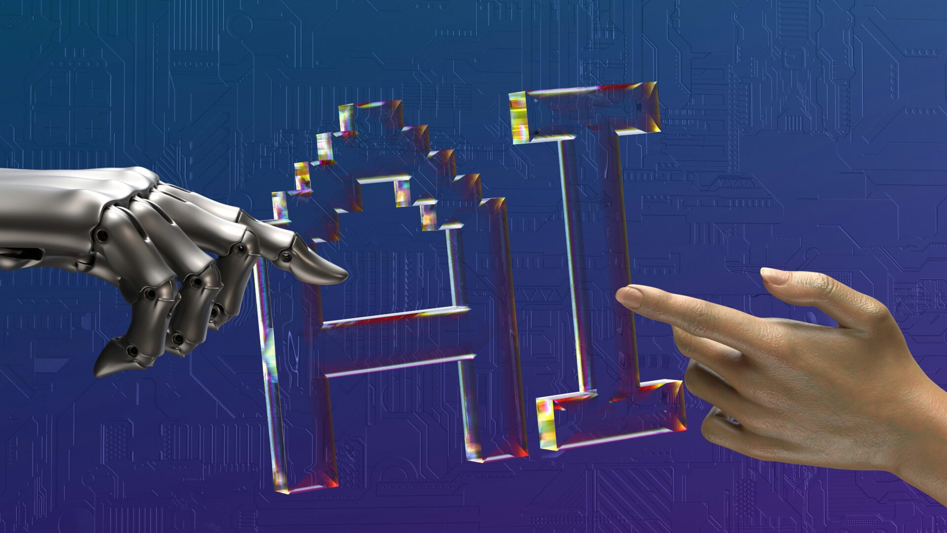Künstliche Intelligenz symbolisiert Chancen und Risiken in der modernen Technologie.