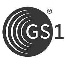 Logo von BrandSimpli mit GS1-Zertifizierung für Markenmanagement.